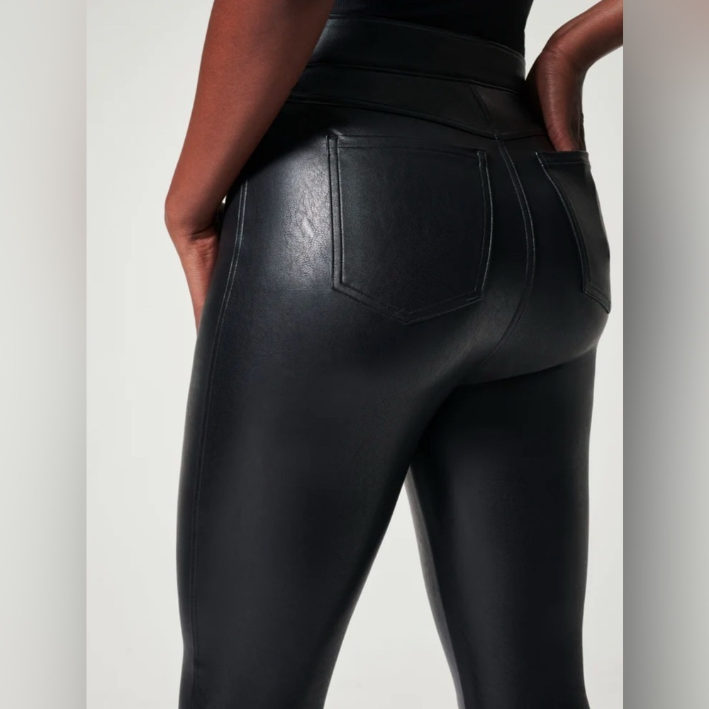 NWOT Spanx Leather Like Skinny Ankle Pant Medium Item# 8M - Picture 6 of 11